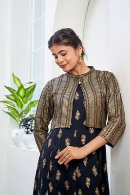Black printed rayon ethnic-kurtis 2