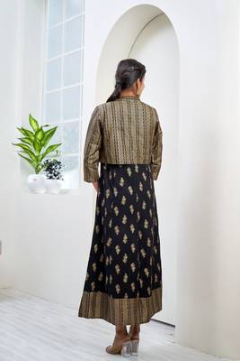 Black printed rayon ethnic-kurtis 3