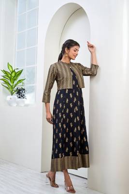 Black printed rayon ethnic-kurtis 4