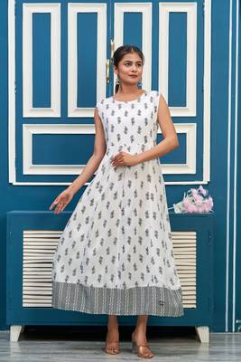 White printed rayon ethnic-kurtis 1