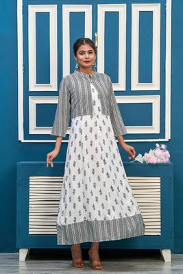 White printed rayon ethnic-kurtis 5