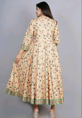 Peach printed rayon ethnic-kurtis 2