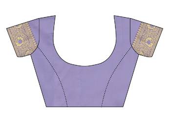 Lavender Woven Banarasi Saree With Blouse 4