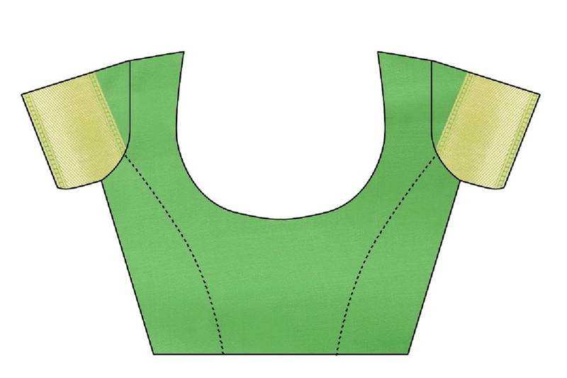 Green Woven Banarasi Saree With Blouse