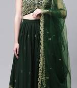 Dusty dark green Colour Dulhan Lehenga Choli, Wedding Lehenga Choli
