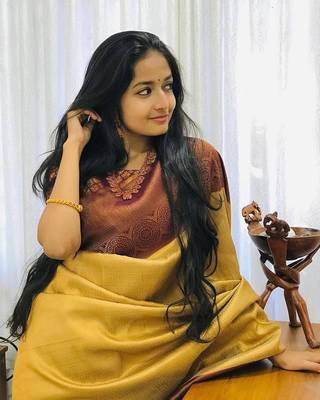 Lemon Yellow color modal Silk With Silver Zari Weaving Sari With Matching Blouse 4