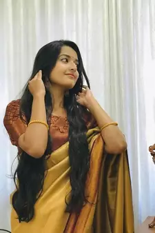 Lemon Yellow & Maroon  Silk With Copper Zari Weaving Sari With Matching Blouse