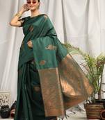 Cherry Green  Woven Kanjivaram Wedding Saree