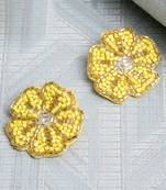 SMER Yellow  Contemporary Stud Earrings