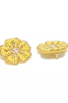 SMER Yellow  Contemporary Stud Earrings