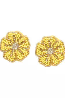 SMER Yellow  Contemporary Stud Earrings