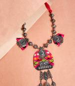 SMER Oxidised Afgani Style Handcrafted Multicolor Thread Necklace For Women & Girls