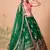 green net lehenga set choli with dupatta with peach blouse and dupatta