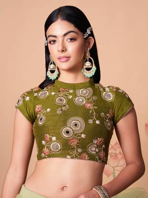 Amazing Pista Green Net Bridesmaid Lehenga Choli with Blouse and Dupatta 5
