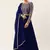 blue georgette thread embroidered lehenga set choli with dupatta 