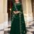 Dark-green embroidered silk salwar