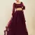 puple embroidered net lehenga set choli with dupatta 