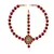 Brass Gold Platted  Red Stone Studded  Maang Tikka Set