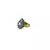 Brass Gold Platted  Blue Stone Studded  Ring With Adjustable