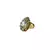 Brass Gold Platted  White Stone Studded  Ring With Adjustable
