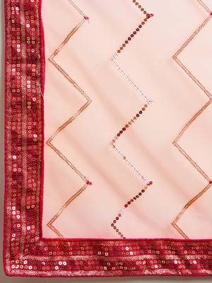 pink sequins art silk lehenga set choli with dupatta  7