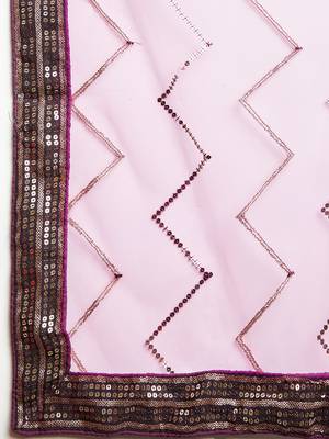 purple sequins art silk lehenga set choli with dupatta  7