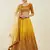 yellow sequins art silk lehenga set choli with dupatta 