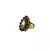 Brass Gold Platted  Copper Stone Studded  Ring With Adjustable
