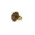 Brass Gold Platted  Golden Stone Studded  Ring With Adjustable