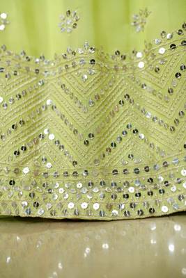 pista sequins georgette work lehenga set choli with dupatta  7