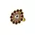 Brass Gold Platted  Copper Stone Studded  Ring With Adjustable