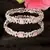 Rhodium Plated Pink Stone Embellished CZ Bangles BD679