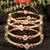 Gold Plated Ruby Embellished CZ Bangles BD683