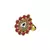 Brass Gold Platted  Pink Stone Studded  Ring With Adjustable