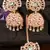 Rose Gold Plated Mint Stone Jhumka with Tikka 216ED685