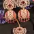 Rose Gold Plated Hydro Ruby Stone Jhumka with Tikka 216ED688