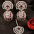 Rhodium Plated Hydro Ruby Stone Jhumka with Tikka 216ED691