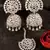 Rhodium Plated White Stone Jhumka with Tikka 216ED693