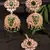 Rose Gold Plated Hydro Green Stone Jhumka with Tikka 216ED700