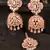 Rose Gold Plated Pink Stone Jhumka with Tikka 216ED703