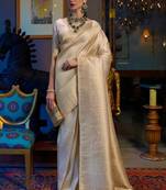 GOLDEN BEAUTIFUL TREDITIONAL SAREE