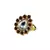 Brass Gold Platted  Copper Stone Studded  Ring With Adjustable