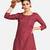 Wonderful Maroon Blended Cotton Short Kurti Top