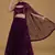 Elegant Purple Embroidered Georgette Festive Wear Lehenga Choli Set  