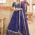 blue embroidered organza lehenga set choli with dupatta