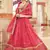 pink embroidered organza lehenga set choli with dupatta