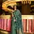 Green Kihaarika Womens Silk Blend Woven Design Handloom Saree with Unstitched Blouse