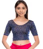 Taru Applique Flowers Floral Stretchable Lycra Blouse By Advi