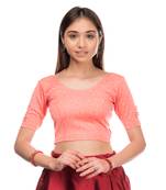 Taru Applique Flowers Floral Stretchable Lycra Blouse By Advi