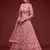 Glamorous Coral Embroidered Net Wedding Wear Lehenga Choli  